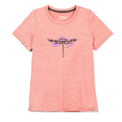 Womens T-Shirt Smartwool Merino Sport 150 Dragonfly Summit Short Sleeve Light Mahogany