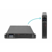 Uninterruptible Power Supply (UPS) Online Rack 19 6kVA/6kW 2U USB RS232 without batteries (battery DN-170108) Depth 620mm