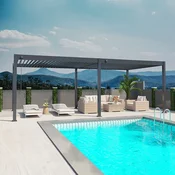 Bioklimatska pergola Antares Samostoječa, 3.6 x 7.2, Antracit, Ročni