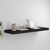 Plutajuca zidna polica crna 80 x 23,5 x 3,8 cm MDF