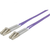 Intellinet Network Solutions Fiber Optic Patch Kabel, Duplex, Multimode, LC/LC, 50/125 µm, OM4, 2.0 m (7.0 ft.), violet (750882)