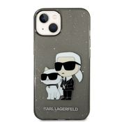 Karl Lagerfeld iPhone 14 Pro 6,1 black hardcase IML GLIT NFT KarlChoupette (KLHCP14LHNKCTGK)