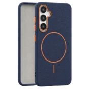 Leather Grip MagSafe maska za Samsung Galaxy S24 - Plava