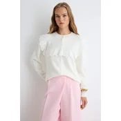 Trendyol ženski kardigan model Twoaw27Hi00055, ecru