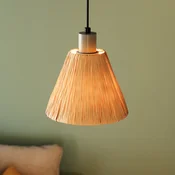 OSRAM viseča svetilka Decor Raffia, 1-žarnica, rafia, naravna barva - Dnevna soba/jedilnica - Podeželska hiša/Rustikalna - svetlo rjava, zelena - Razno