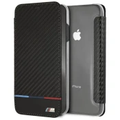 BMW iPhone XS Max book black Carbon Tricolor Stripe (BMTRBKI65PUCARTCBK)