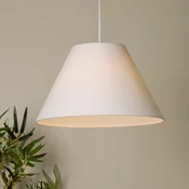 Searchlight Obesna svetilka Lyta, bela, O 38 cm, tekstil, E27, stožčasta oblika - Dnevna soba/jedilnica - Skandinavski - Tkanine/tekstil