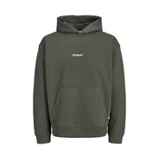 JACK & JONES Majica JCOTRACE oliva/bela