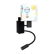 Brilagi - LED fleksibilna lampa BOBO 1xE27/25W/230V + LED/3W crna/bela/sa životinjskim motivima