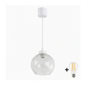 Brilagi - LED luster na sajli RETRO GLASS 1xE27/60W/230V O 25 cm bela/prozirna