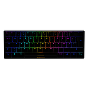 Sharkoon SKILLER SGK50 S4 Gaming Tastatur mit blauen Switches – 60 % Layout, Blaue Hot-Swap Switches, RGB-Beleuchtung, QWERTZ-Layout, schwarz