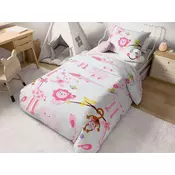 Ljubki dom Posteljnina za otroško posteljico iz renforcé bombaža ZOO roza Dimenzije posteljnine: 45 x 65 cm | 90 x 140 cm