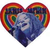 Janis Joplin Heart Našitek za šivanje 100 x 88 mm