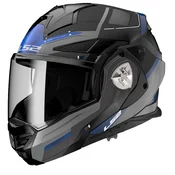 Preklopna motociklistička kaciga LS2 FF901 Advant X Spectrum crno-plavo-titanska