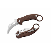 Lionsteel L.E.One - Monolithic Aluminum Knife With Flipper Brown