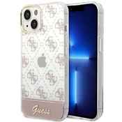 Guess Ovitek Guess GUHCP14MHG4MHP iPhone 14 Plus 6.7 4G Pattern Script roza