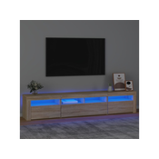 TV ormaric s LED svjetlima boja hrasta sonome 210x35x40 cm