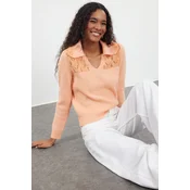 Trendyol Salmon Embroidery Detailed Knitwear Sweater
