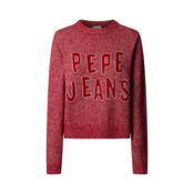 Pepe Jeans za ženske. PL702270 Rdeči pulover Pandora (S), Rdeča, Priložnostno, Akril, Dolg rokav, Trajnostni