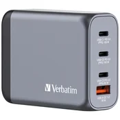 Stenski polnilnik GaN Verbatim GNC-100 100 W s 4 priključki - EU/UK/US