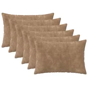 vidaXL Prevleka za blazino 6 pcs HEERLEN Taupe 50 x 75 cm Mikrofibra