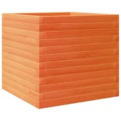 Vidaxl Vrtno cvetlično korito voščeno 50x50x45,5 cm trdna borovina