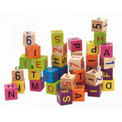Kocke Woody Colored sa slovima i brojevima 40kom