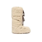 Moon Boot unisex. 80D1403070 Icon Curly Extra Beige škornji (39/41), Bež, Ravna stran, Čipke, Priložnostno