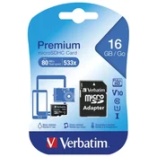 KARTICA MEMORIJSKA MICRO SDHC 16GB VERBATIM 44082 BLISTER