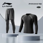 Li-Ning Muški set za kupanje, Dugi rukav, Crni