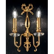 Casa Padrino luxury baroque crystal double wall lamp gold 23 x 12 x H. 36 cm - Magnificent wall light in baroque style - Baroque lights - Noble & Magnificent - Luxury Quality - Made in Italy