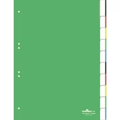 DURABLE pregradni karton 1/10, zeleni (6221)