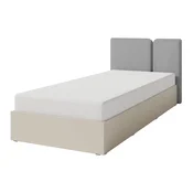 Krevet Fiosono 112 (Bež + Hrast) Jednostruki, Svijetlo smeda, 90x200, Tkanina, Dostupno, 107x212x88cm
