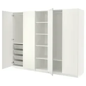 PAX/FORSAND Garderobna omara, bela/bela, 250x60x201 cm