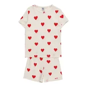 PETIT BATEAU Pižama rdeča/bela