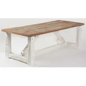 Casa Padrino country style dining table natural/white - Various Sizes - Rectangular rustic solid wood kitchen table - Country style dining room furniture - Rustic dining room furniture