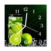 tulup.si Steklena kvadratna ura Lime 30x30 cm