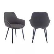 Livetastic Set Stolov Bouclé, Antracit, 2-Delni