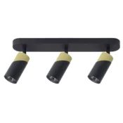 Milagro Stropna svetilka Milagro Neo Black Gold, 3 x GU10