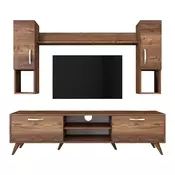 Hanah Home Set TV ormaric i zidna polica M27-284, boja oraha
