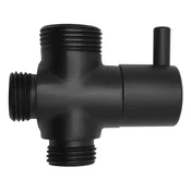 Preklopnik za prho M1/2-M1/2 xM3/4, črna mat - Aqualine - 24 - 14