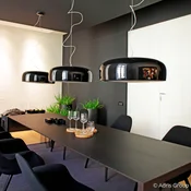 FLOS Smithfield S LED viseče svetilo, črno - Dnevna soba/jedilnica - Dizajn - črna - Kovina