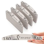 Aba Group pilica za nohte HALF MOON 180/240 SLIM - FLAMINGO, 100 kosov
