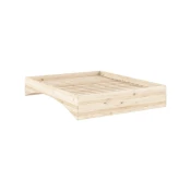 Zakonska postelja iz masivnega bora brez vzglavja 160x200 cm v naravni barvi Orbit – Karup Design