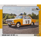 RETRO-AUTA Puzzle št. 69 Volha GAZ 24 VB (1984) 40 kosov