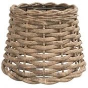 Vidaxl Senčilo za stropno svetilko rjavo O20x15 cm pleteno