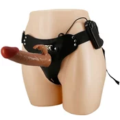 PRETTY LOVE PRETTY LOVE - MARION HARNESS UNIVERZALNE NOGAVICE Z VIBRIRAJOČIM DILDO 19 CM RJAVE, (22071294)