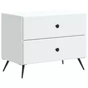 vidaXL Nočna omarica Bela 62 x 34,5 x 47,5 cm Inženirski les