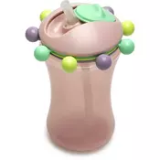 Melii Abacus Straw Sippy Cup skodelica s slamico Pink 340 ml