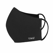 Elegantna antibakterijska maska TNG črna, troslojna, velikost M, L - M - medium - srednje